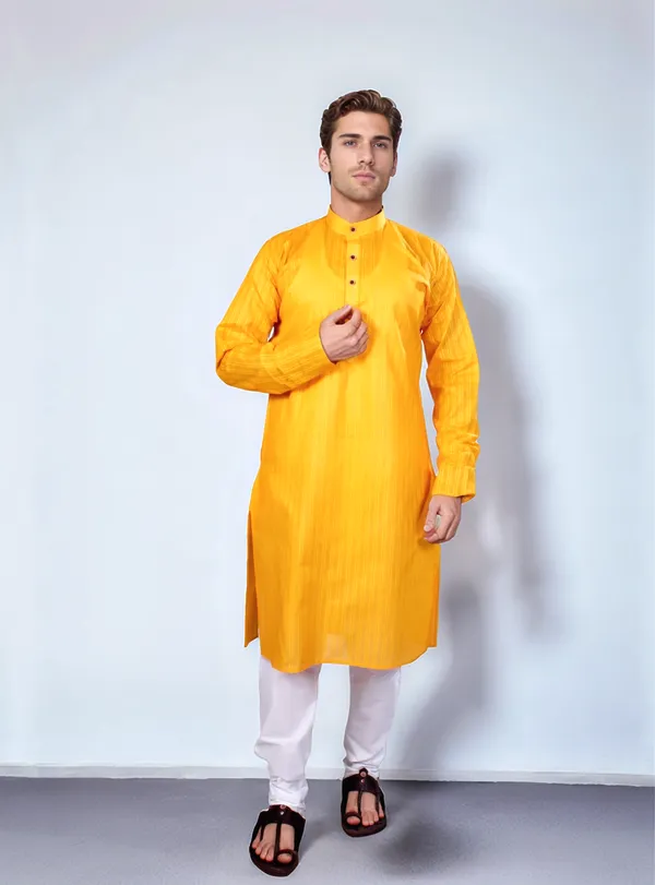 Yellow_Cotton_Kurta_and_pajama_For_Men