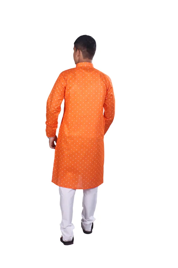 Orange_Cotton_Kurta_For_Men