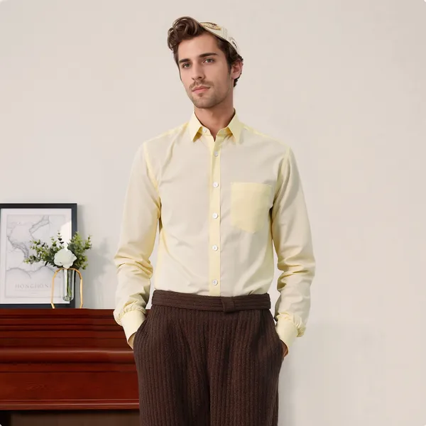 Cream_Colour_Cotton_Shirt_For_Men
