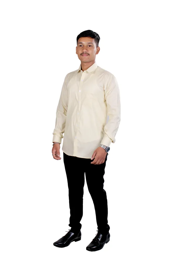 Cream_Colour_Cotton_Shirt_For_Men