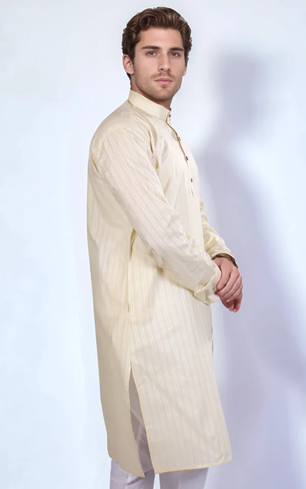 Cream_Colour_Cotton_Kurta_For_Men