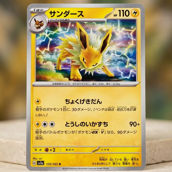 Pokemon_Card_Jolteon_Rare_Holo_135_165_Sv2a_151_Japanese