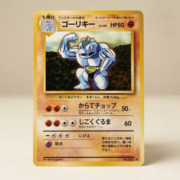 Pokemon_Pocket_Monster_Vintage_Machoke_No_067_Japanese