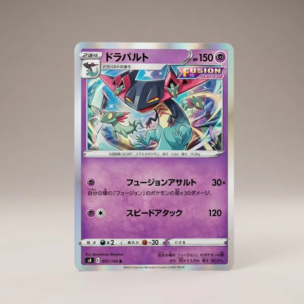 Pokemon_Card_Dragapult_Rare_Holo_051_100_S8_Fusion_Arts_Japanese