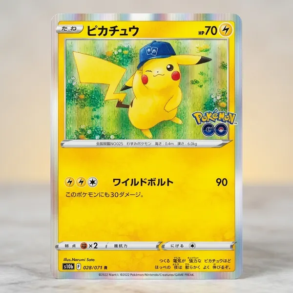 028_071_S10b_B_Pokemon_Go_Card_Japanese_Pikachu_R_Holo_Mint
