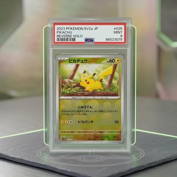 Pokemon_Pikachu_Reverse_Holo_025_165_C_Made_In_Japan_Psa_9_Graded