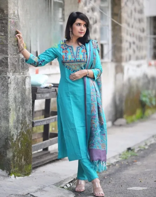 Libas_India_Sky_Blue_Embroidered_Cotton_Flex_Kurta_and_Pant_Set_with_Dupatta