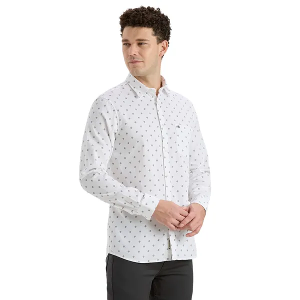 White_Casual_Full_Sleeves_Cotton_Shirt_For_Men