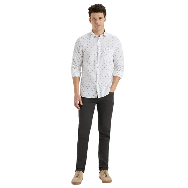 White_Casual_Full_Sleeves_Cotton_Shirt_For_Men