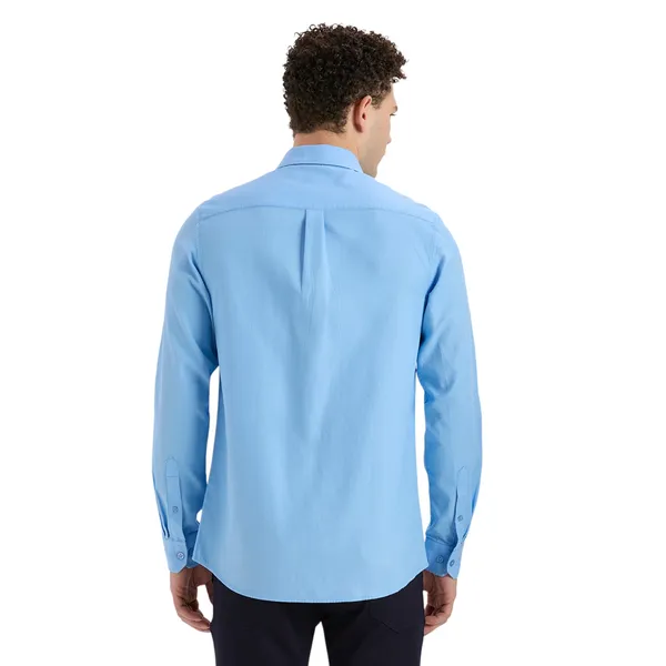 Cornflower_Blue_Casual_Full_Sleeves_Cotton_Shirt_For_Men