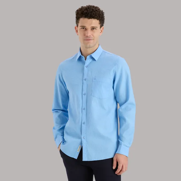 Cornflower_Blue_Casual_Full_Sleeves_Cotton_Shirt_For_Men