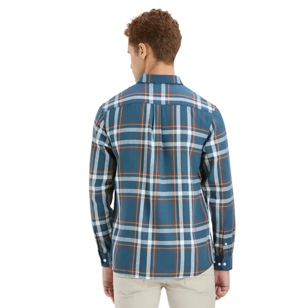 Teal_Casual_Full_Sleeves_Cotton_Shirt_For_Men