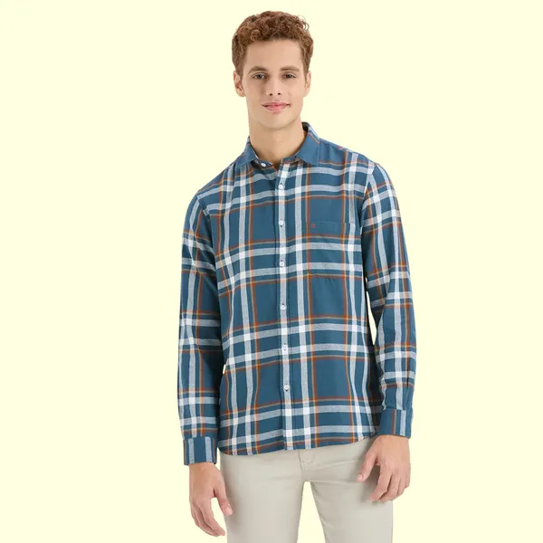 Teal_Casual_Full_Sleeves_Cotton_Shirt_For_Men