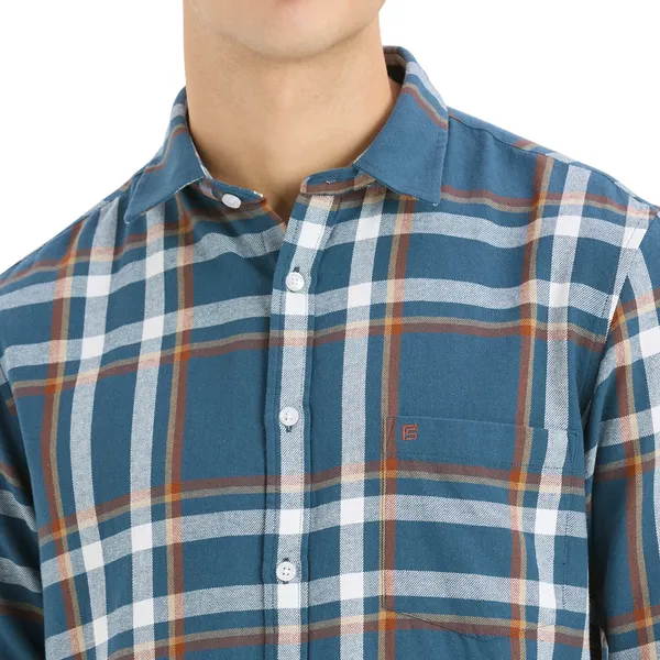 Teal_Casual_Full_Sleeves_Cotton_Shirt_For_Men