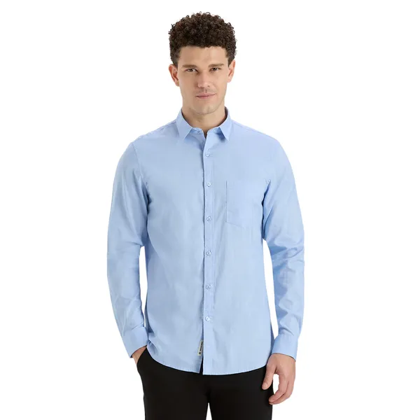 Serenity_Blue_Casual_Full_Sleeves_Cotton_Shirt_For_Men