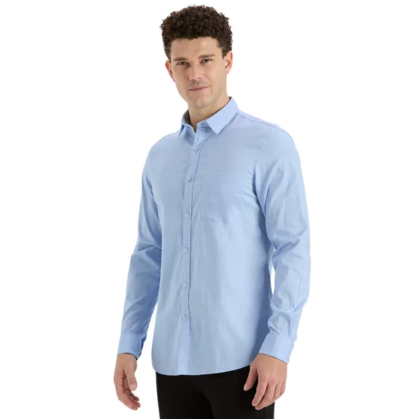 Serenity_Blue_Casual_Full_Sleeves_Cotton_Shirt_For_Men