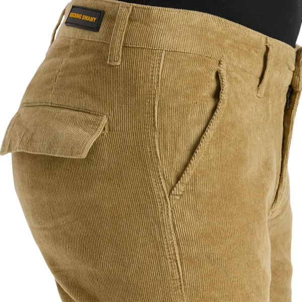 Khaki_Casual_Corduroy_Cargo_Pants_For_Men