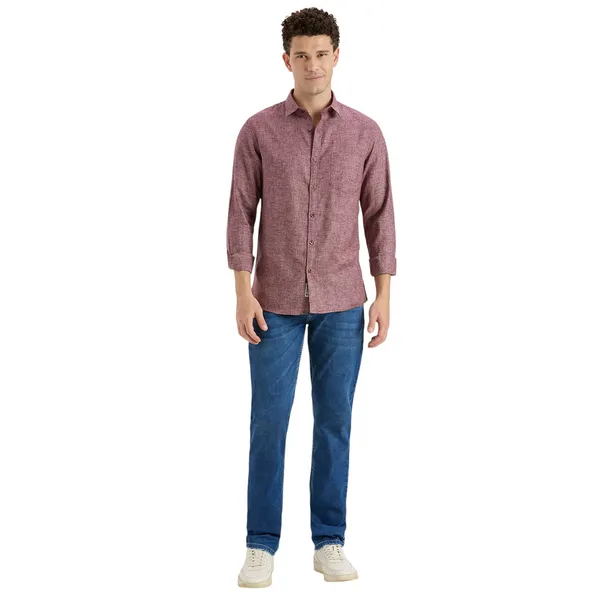 Pastel_Maroon_Casual_Full_Sleeves_Cotton_Shirt_For_Men