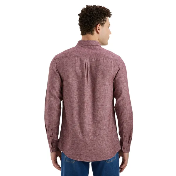 Pastel_Maroon_Casual_Full_Sleeves_Cotton_Shirt_For_Men