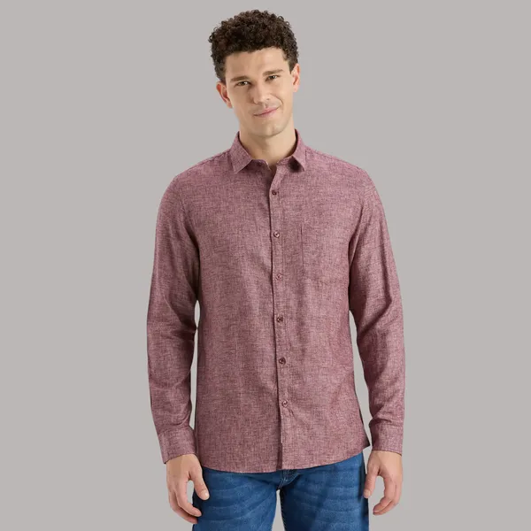 Pastel_Maroon_Casual_Full_Sleeves_Cotton_Shirt_For_Men
