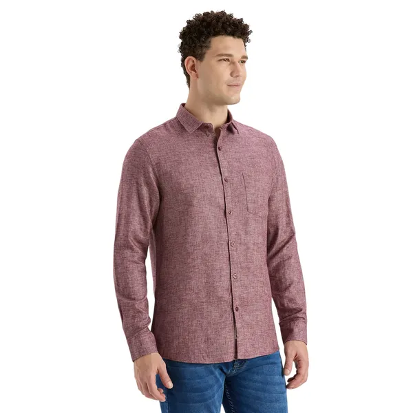 Pastel_Maroon_Casual_Full_Sleeves_Cotton_Shirt_For_Men