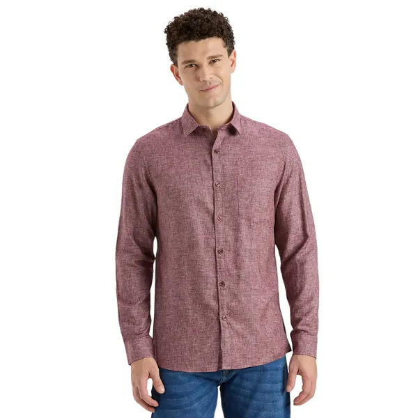 Pastel_Maroon_Casual_Full_Sleeves_Cotton_Shirt_For_Men