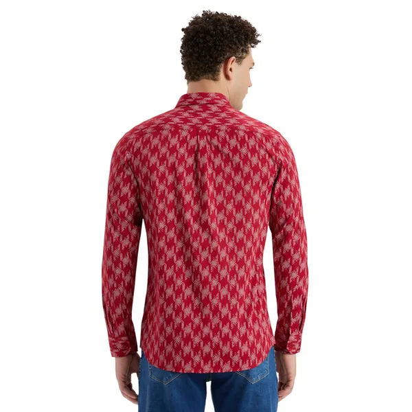 Red_Casual_Full_Sleeves_Cotton_Shirt_For_Men