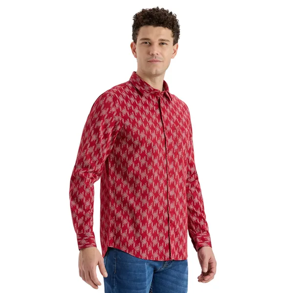 Red_Casual_Full_Sleeves_Cotton_Shirt_For_Men
