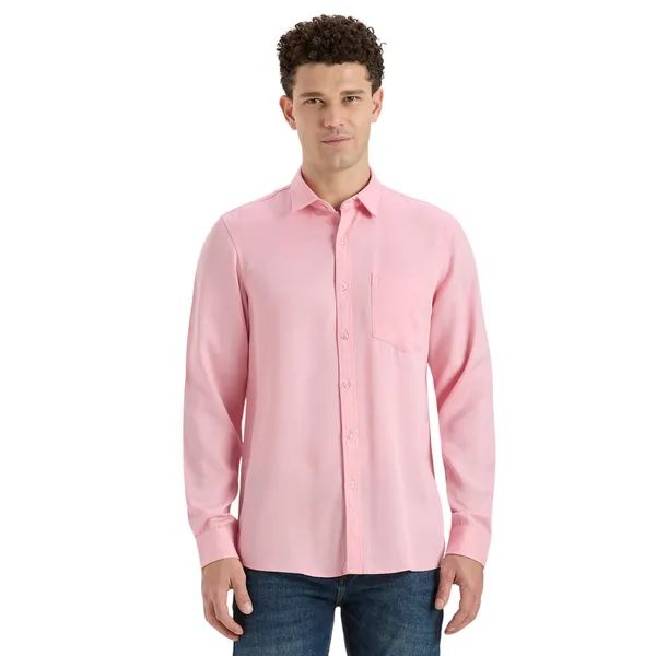 Cherry_Blossom_Pink_Casual_Full_Sleeves_Cotton_Shirt_For_Men
