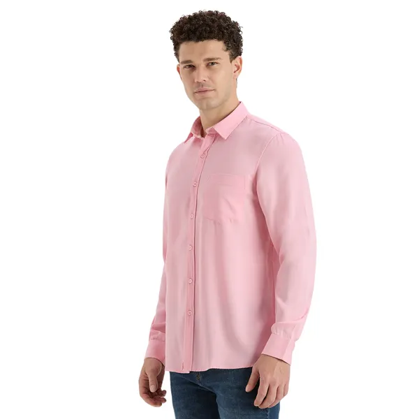 Cherry_Blossom_Pink_Casual_Full_Sleeves_Cotton_Shirt_For_Men