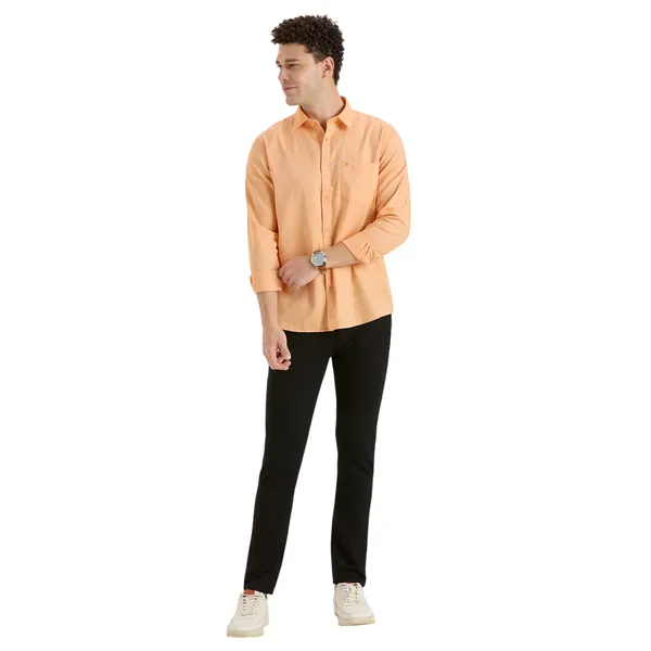 Orange_Casual_Full_Sleeves_Cotton_Shirt_For_Men
