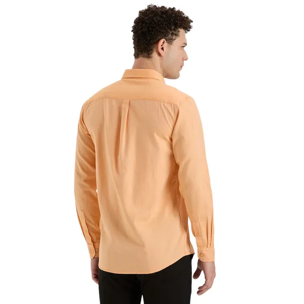 Orange_Casual_Full_Sleeves_Cotton_Shirt_For_Men