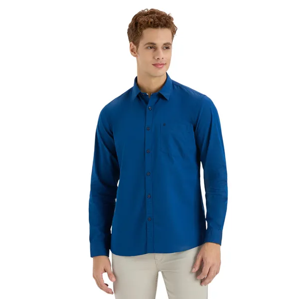 Capri_Blue_Casual_Full_Sleeves_Cotton_Shirt_For_Men