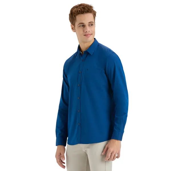Capri_Blue_Casual_Full_Sleeves_Cotton_Shirt_For_Men