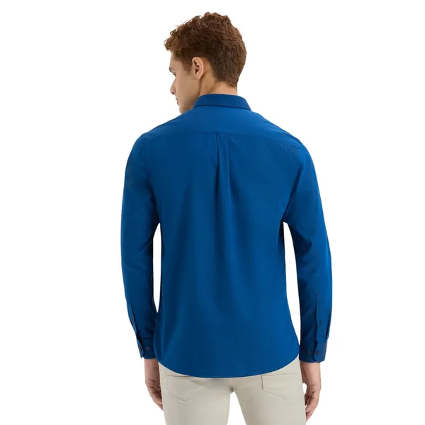 Capri_Blue_Casual_Full_Sleeves_Cotton_Shirt_For_Men