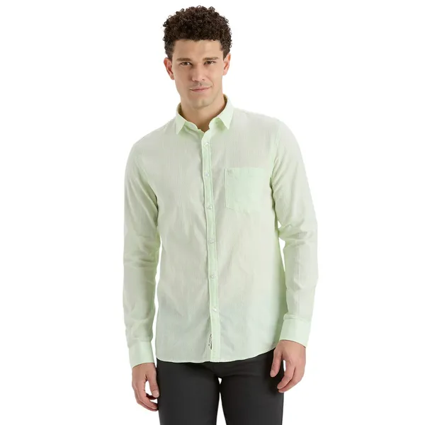 Light_Green_Casual_Full_Sleeves_Cotton_Shirt_For_Men