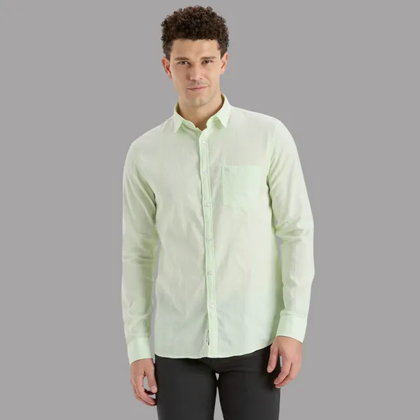 Light_Green_Casual_Full_Sleeves_Cotton_Shirt_For_Men
