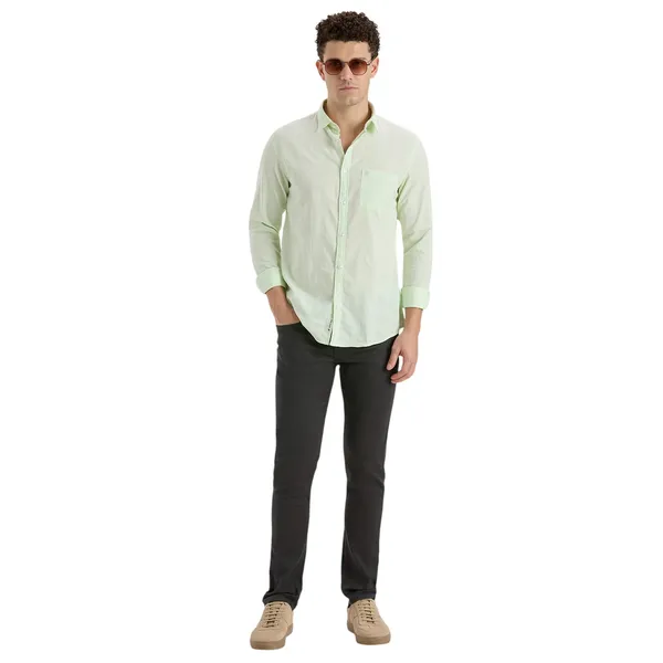 Light_Green_Casual_Full_Sleeves_Cotton_Shirt_For_Men