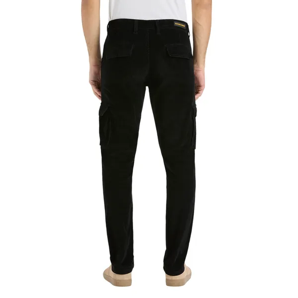 Black_Casual_Corduroy_Cargo_Pants_For_Men
