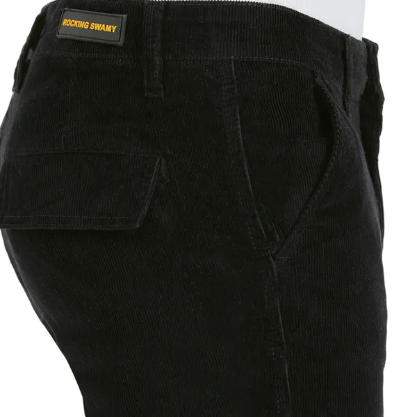 Black_Casual_Corduroy_Cargo_Pants_For_Men