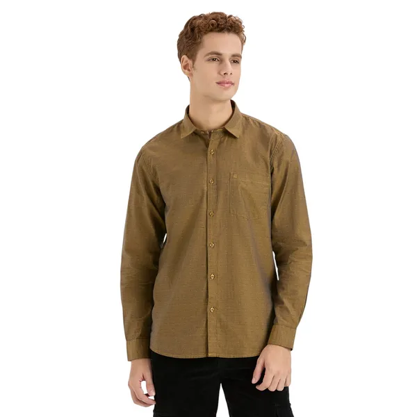 Tortilla_Brown_Casual_Full_Sleeves_Cotton_Shirt_For_Men