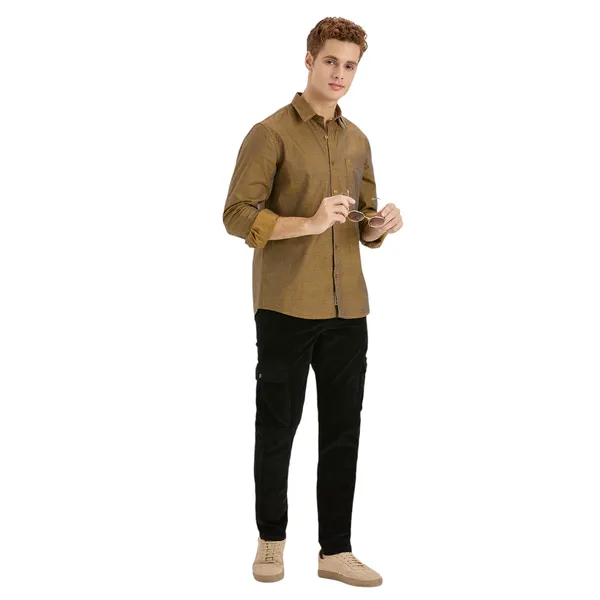 Tortilla_Brown_Casual_Full_Sleeves_Cotton_Shirt_For_Men