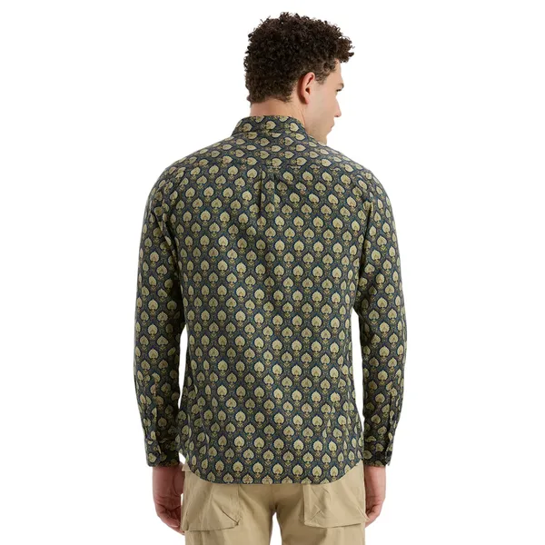 Olive_Casual_Full_Sleeves_Cotton_Shirt_For_Men