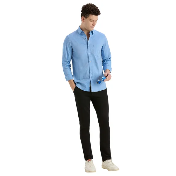 Dell_Blue_Casual_Full_Sleeves_Cotton_Shirt_For_Men