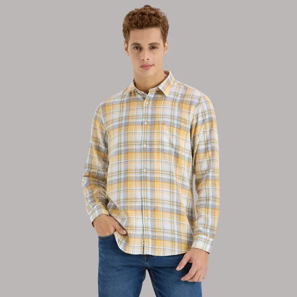 Yellow_Casual_Full_Sleeves_Cotton_Shirt_For_Men