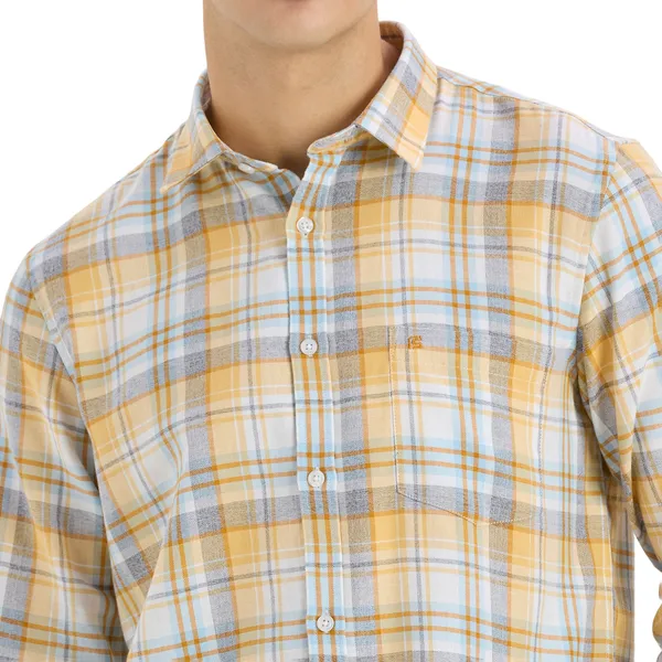 Yellow_Casual_Full_Sleeves_Cotton_Shirt_For_Men