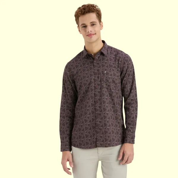 Dark_Coffee_Casual_Full_Sleeves_Cotton_Shirt_For_Men