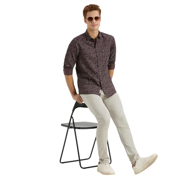 Dark_Coffee_Casual_Full_Sleeves_Cotton_Shirt_For_Men