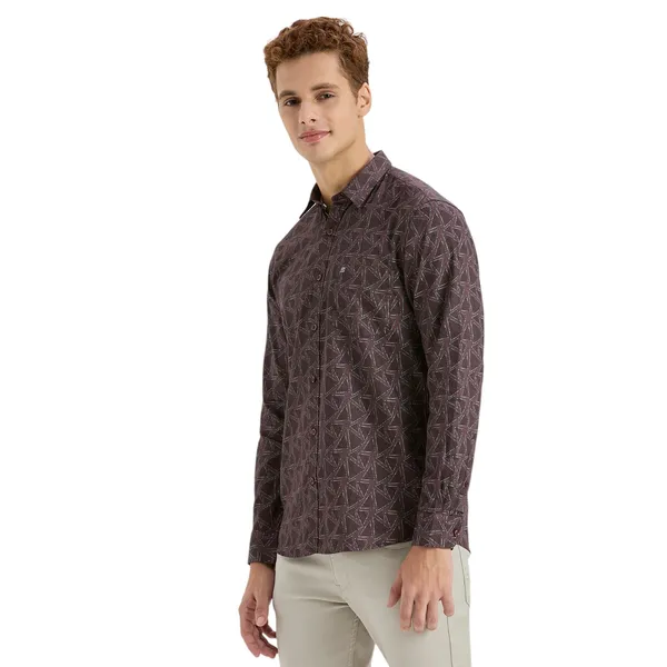 Dark_Coffee_Casual_Full_Sleeves_Cotton_Shirt_For_Men