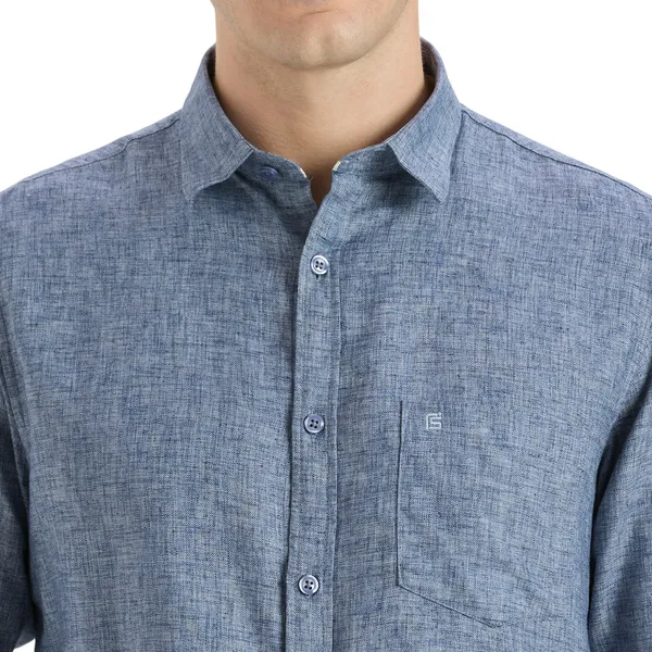 Blue_&_Grey_Casual_Full_Sleeves_Cotton_Shirt_For_Men